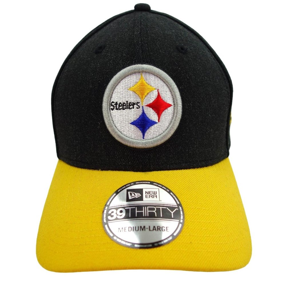 NFL Pittsburgh Steelers Baseball Cap Hat New‎ Era 39 Fitted Sz Med - Large New